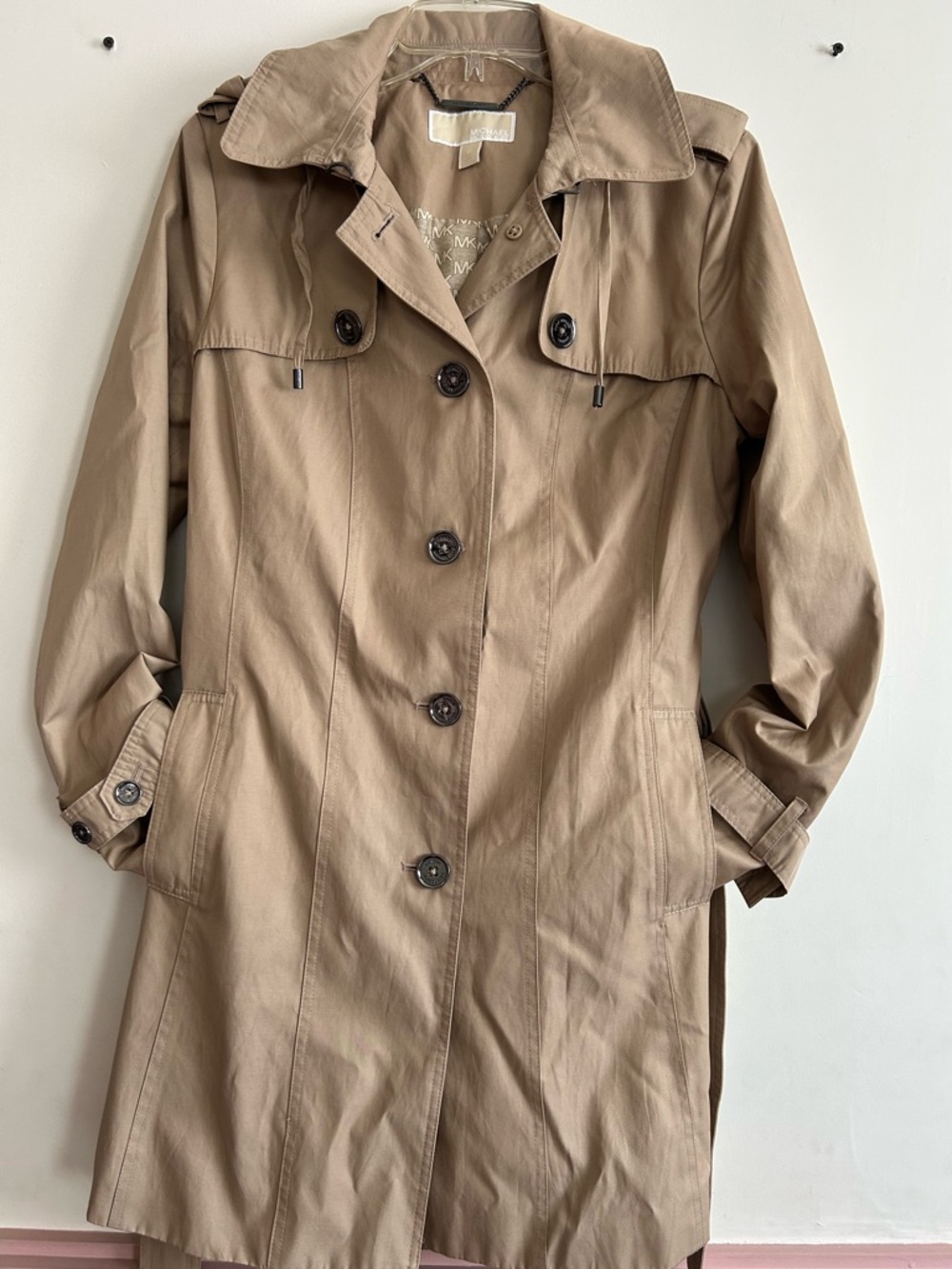NWOT - MICHAEL Michael Kors Belted Tan Trench Coat